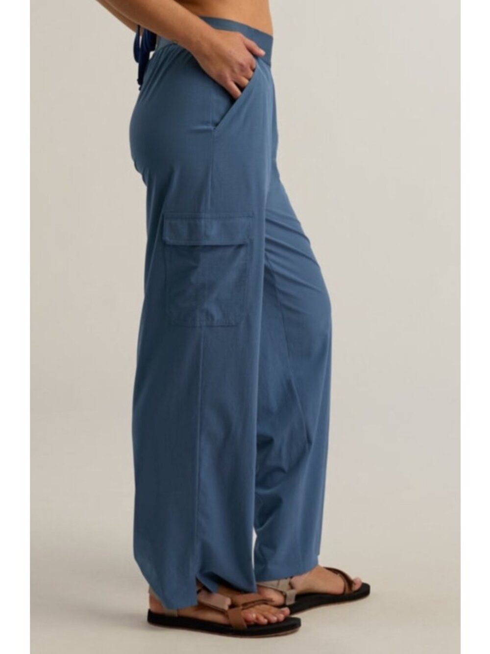 Title Nine Womens Sz XL Osa Quick-Dry UPF 50 Cargo Pants Lightweight Blue